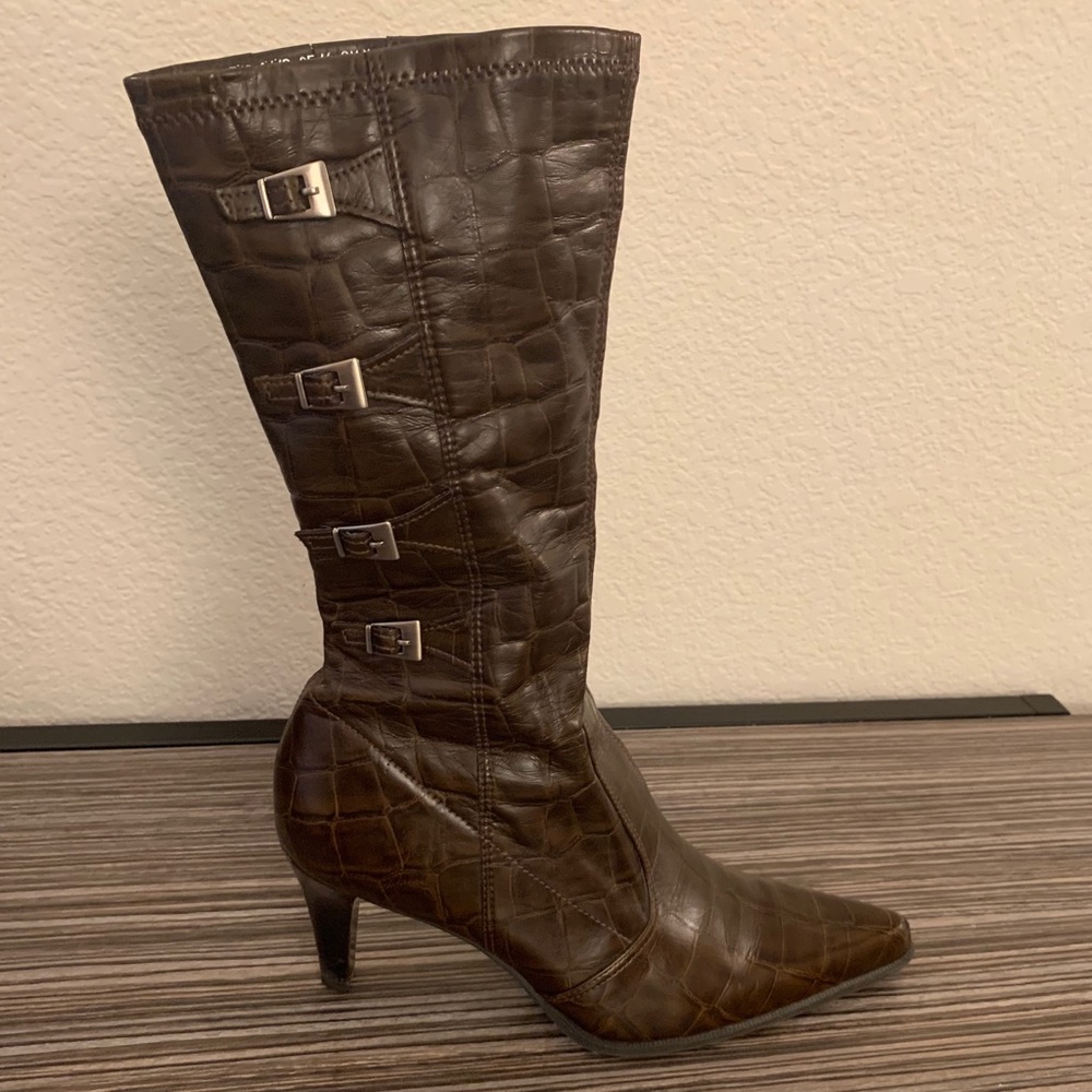 Franco Sarto Alligator Skin Boots